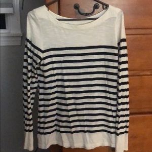 LOFT black and white striped top